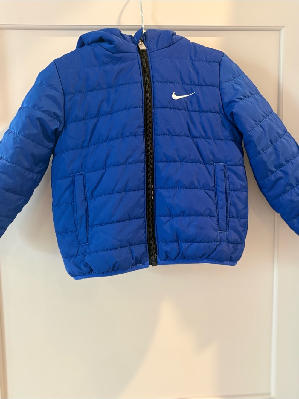 Nike Kids Royal Blue Hooded Puffer Jacket
